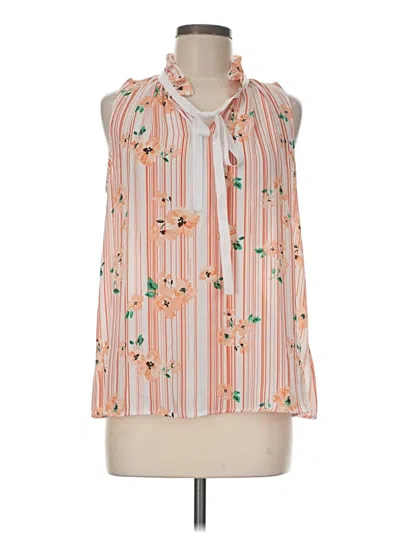 Pre-owned Elle Sleeveless Blouse In Orange