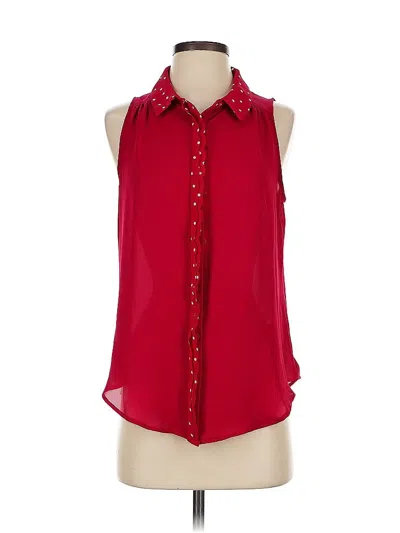 Pre-owned Elle Sleeveless Blouse In Red