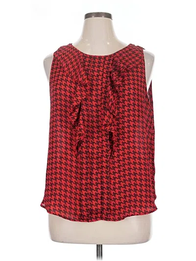 Pre-owned Elle Sleeveless Blouse In Red