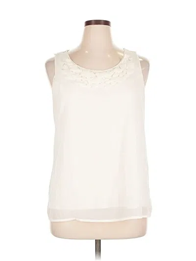 Pre-owned Elle Sleeveless Blouse In White