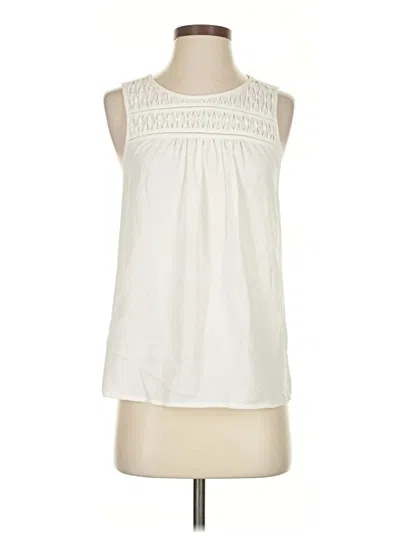 Pre-owned Elle Sleeveless Blouse In White