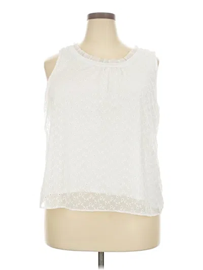 Pre-owned Elle Sleeveless Blouse In White