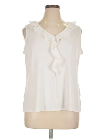 Pre-owned Elle Sleeveless Blouse In White