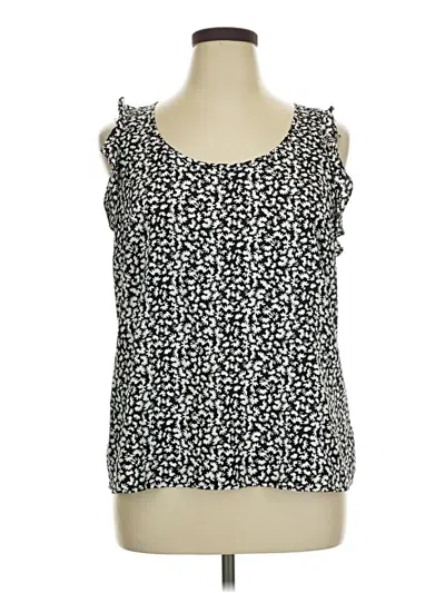 Pre-owned Elle Sleeveless Top Black Sweetheart Neckline Tops