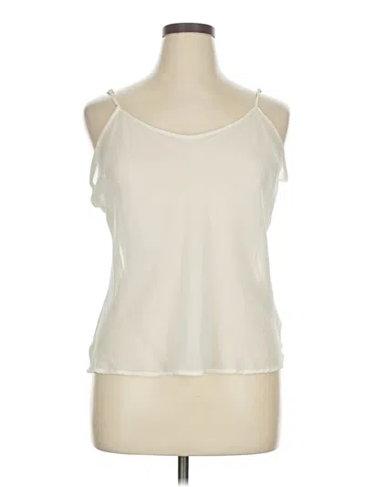 Pre-owned Elle Sleeveless Top Ivory Halter Neckline Tops In White