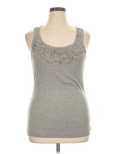 Pre-owned Elle Tank Top Gray Halter Neckline Tops