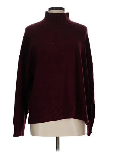 Pre-owned Elle Turtleneck Sweater In Burgundy