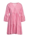 Elleblue Woman Mini Dress Pink Size M Cotton In Pink