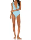 Ellejay Aubrey Swimsuit Sky Plunge In Blue
