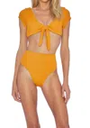 Ellejay Women's Ribbed Carolyn Bottom In Yellow In Yellow