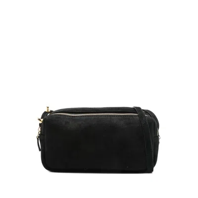 Elleme Mini Trousse Suede Zip-top Shoulder Bag In Black