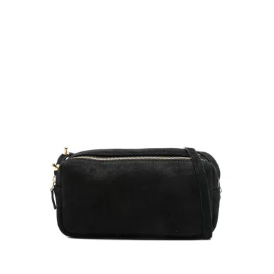 Elleme Mini Trousse Suede Zip-top Shoulder Bag In Black