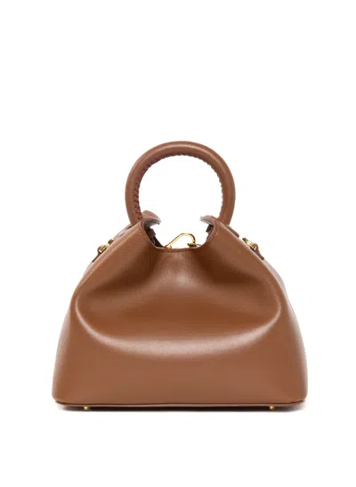 Elleme Raisin Leather Cognac In Brown