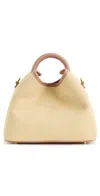 Elleme Baozi Raffia Leather Bag Natural/dust Pink In Natural/dust Pink