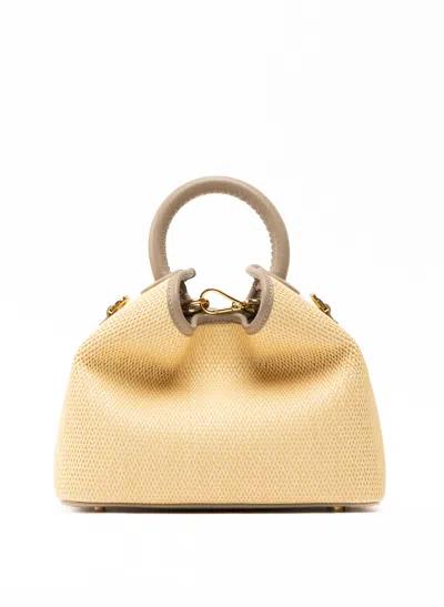 Elleme Baozi Raffia/leather Natural/taupe
