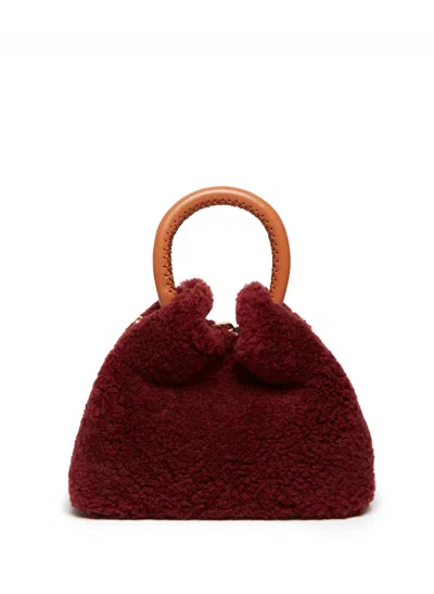 Elleme Baozi Shearling Teddy Burgundy In Orange