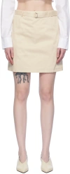 Elleme Beige Belted Miniskirt In Beige