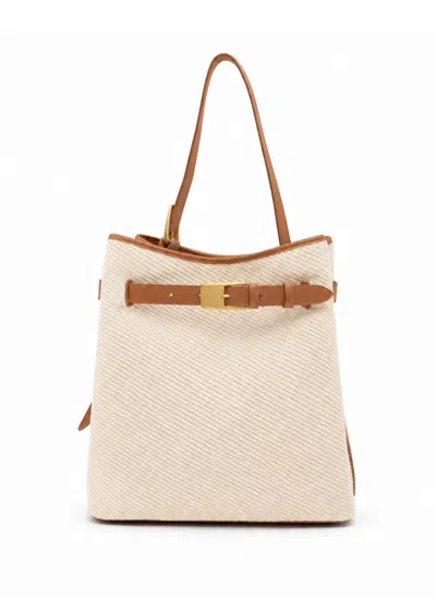 Elleme Belt Bag Canvas/leather Ecru/cognac