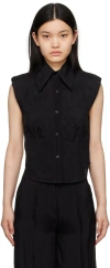 Elleme Black Bustier Shirt In Black