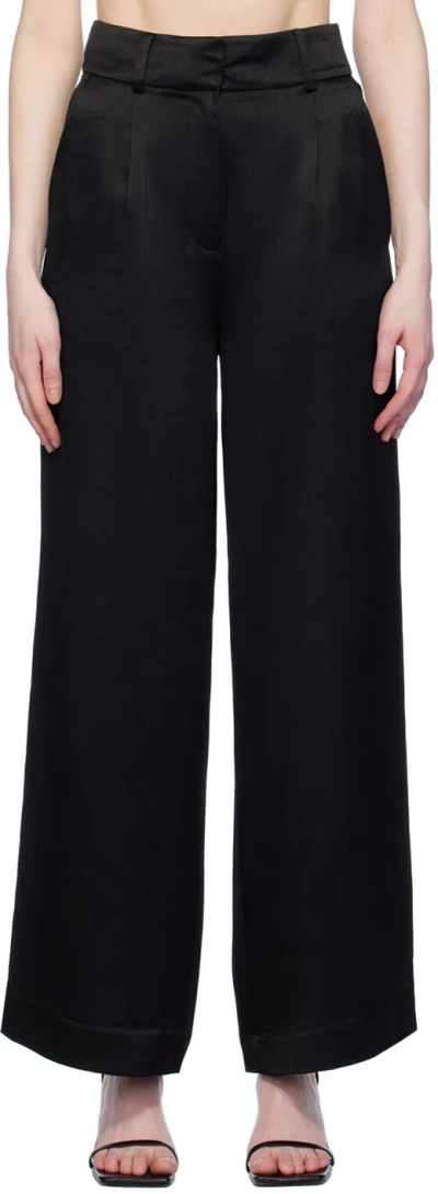 Elleme Black Textured Trousers