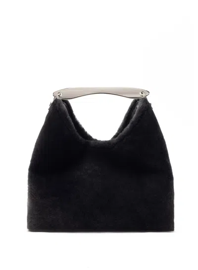Elleme Boomerang Shearling Montone Black - Silver