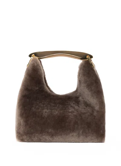Elleme Boomerang Shearling Taupe-pre Order Delivery In 3 Weeks In Gold