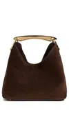 Elleme Boomerang Suede Bag Cognac In Brownie