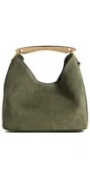 Elleme Boomerang Small Suede Bag Khaki Suede In Khaki Suede