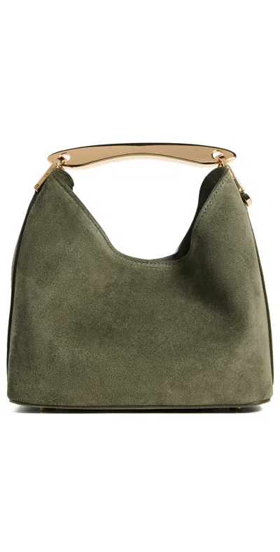 Elleme Boomerang Small Suede Bag Khaki Suede