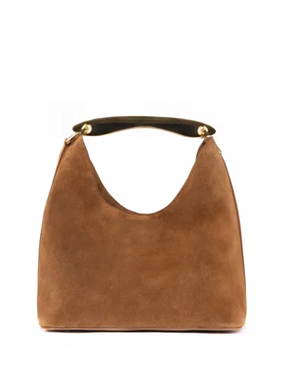 Elleme Boomerang Suede Cognac In Gold
