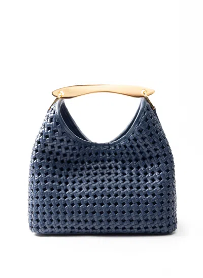 Elleme Boomerang Woven Leather Navy