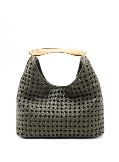 Elleme Boomerang Woven Leather Olive Green