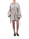 Elleme Casual Short Grey Stripes In Grey