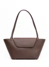 Elleme Courrier Tote Pebbled Leather Dark Brown