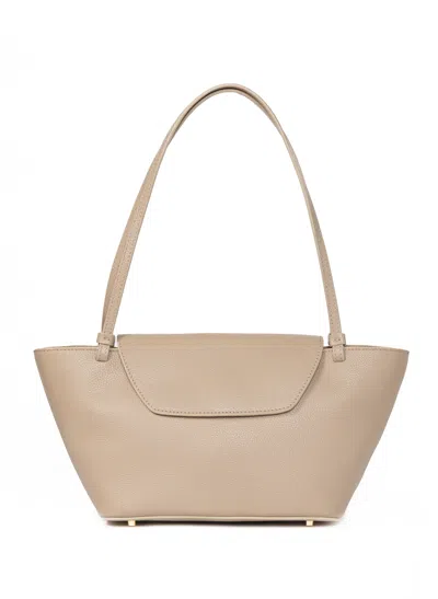 Elleme Courrier Tote Pebbled Leather Taupe