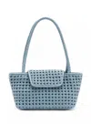 Elleme Courrier Tote Woven Leather Artic Blue