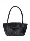 Elleme Courrier Tote Woven Leather Black
