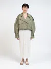 Elleme Cropped Trench Coat/khaki In Khaki