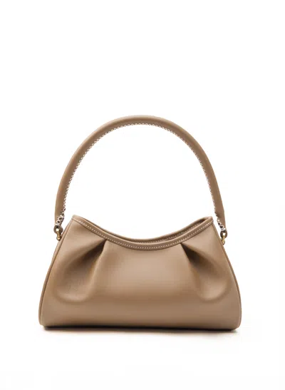 Elleme Dimple Leather Rock/white Stitches