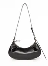 Elleme Dimple Moon Leather Black/ White Stitching