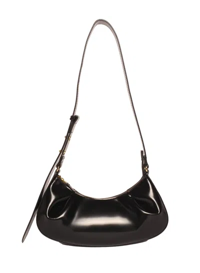 Elleme Dimple Moon Small Patent Leather Black