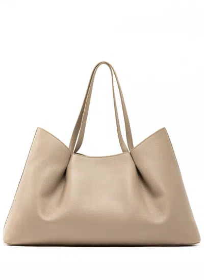 Elleme Dimple Tote Pebbled Leather Taupe