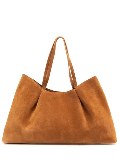 Elleme Dimple Tote Suede Cognac