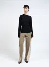 Elleme Draped Jersey Top/black In Sparkling Black
