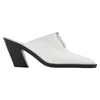 Elleme Eclair Zip Mule  - White - Leather