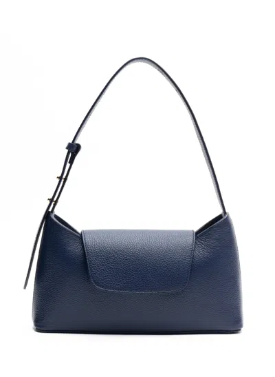 Elleme Envelope Pebbled Leather Navy In Blue
