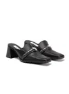 Elleme Eva Loafer Mule Leather/metal Black In Black