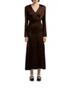 ELLEME EVENING DRESS BROWN