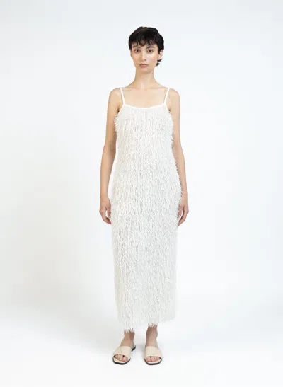 Elleme Off-white Fringe Midi Dress