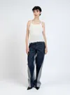 Elleme White Fluffy Tank Top In White